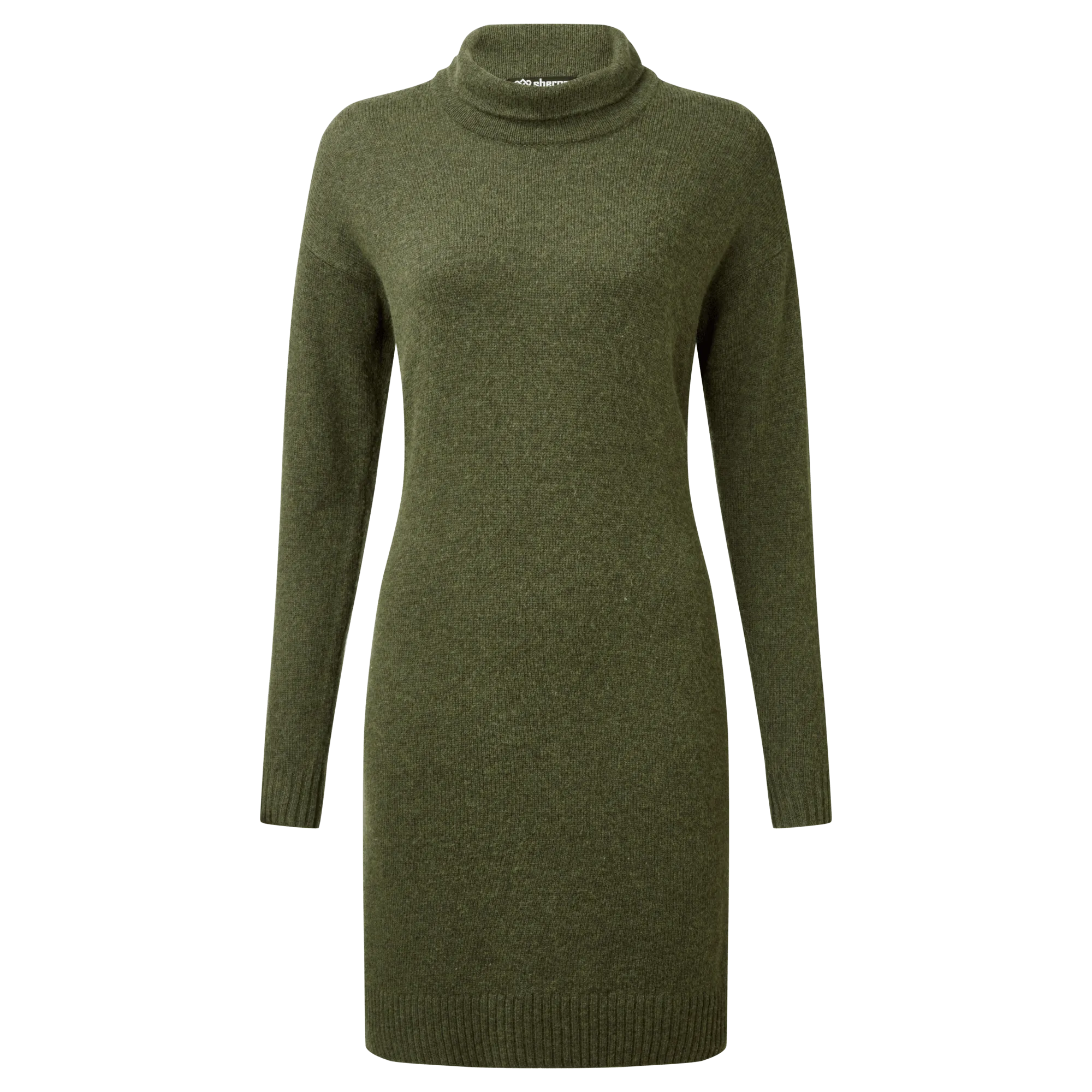 Lhakpa Mock Neck Dress - Evergreen