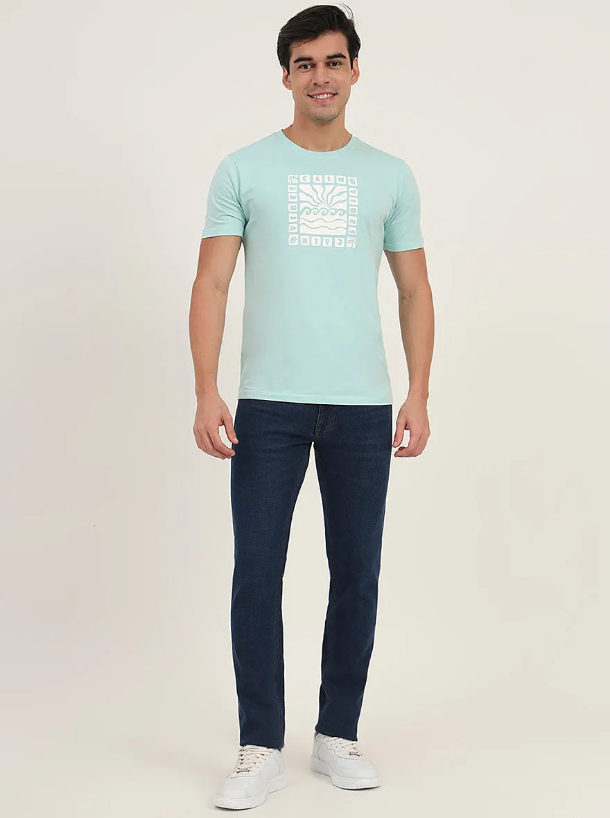 Light Blue Washed Slim Fit Jeans | Greenfibre