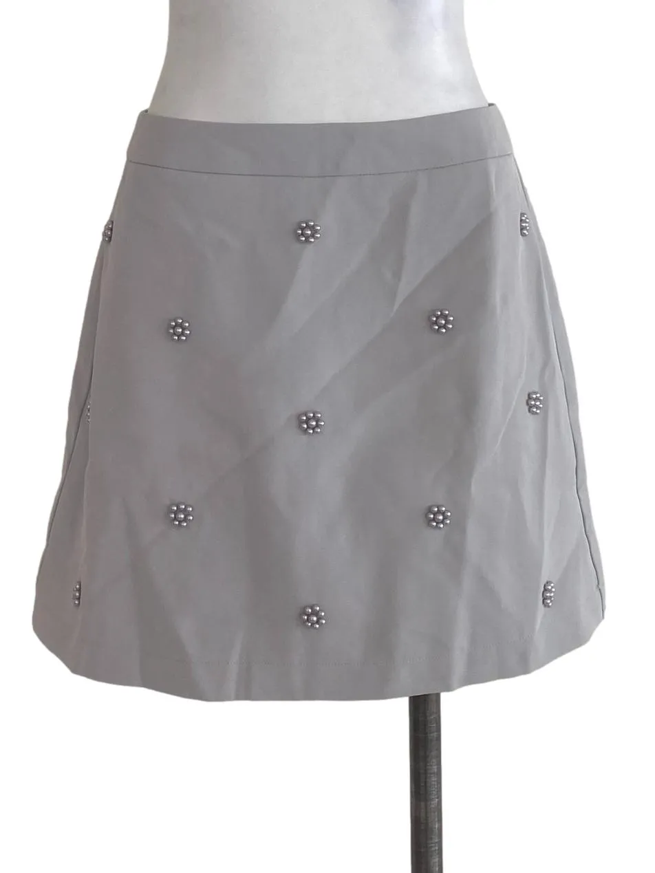 Light Grey Beaded Skirt