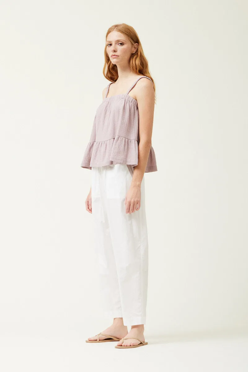 Lila Tiered Gauze Tank - Violet