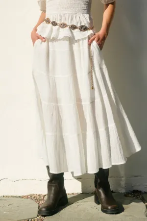 Lilah Tiered Midi Skirt