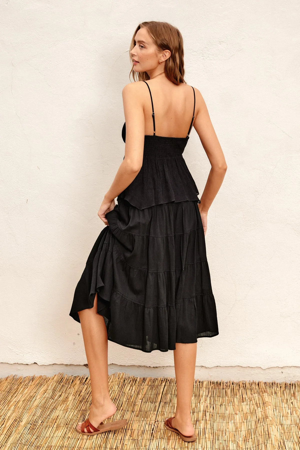 Lilah Tiered Midi Skirt
