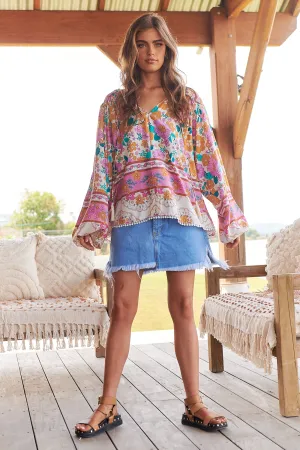 Lilia Print Rue Top