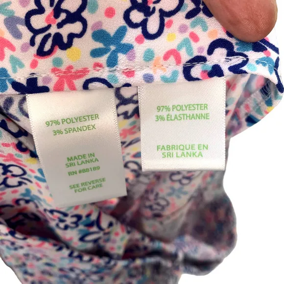Lilly Pulitzer Casia Stretch Fun Sun‎ Repeat Ditsy Print Scalloped Hem  Sz 12