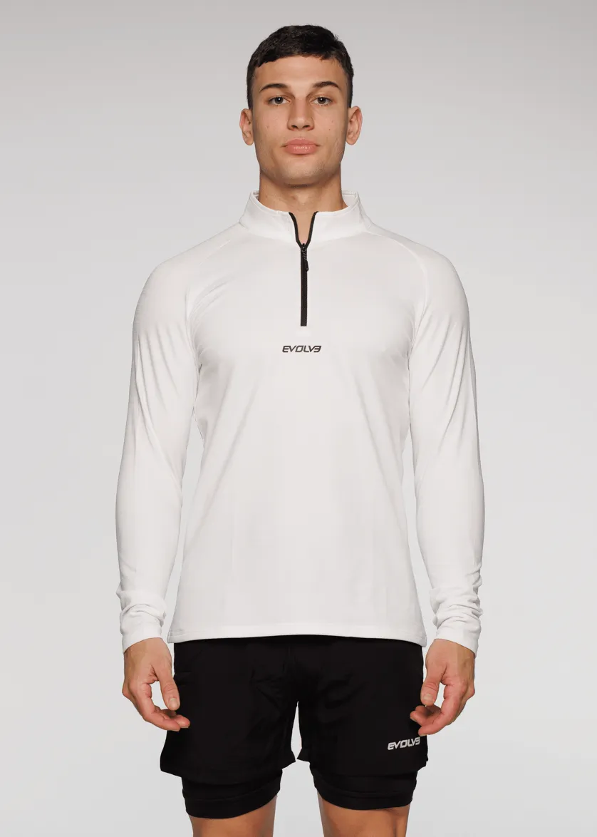Limitless ¼ Zip Jacket - White