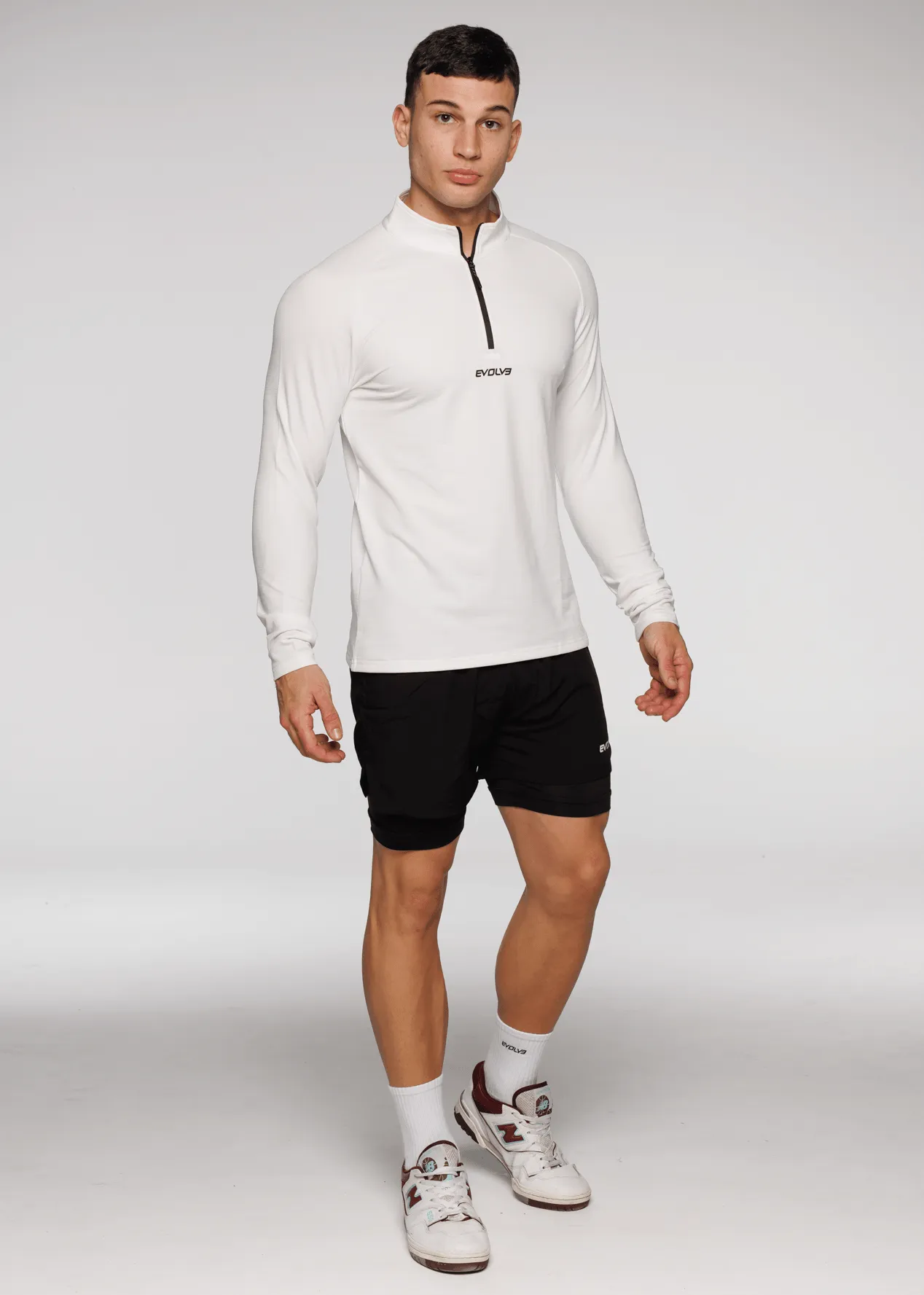 Limitless ¼ Zip Jacket - White