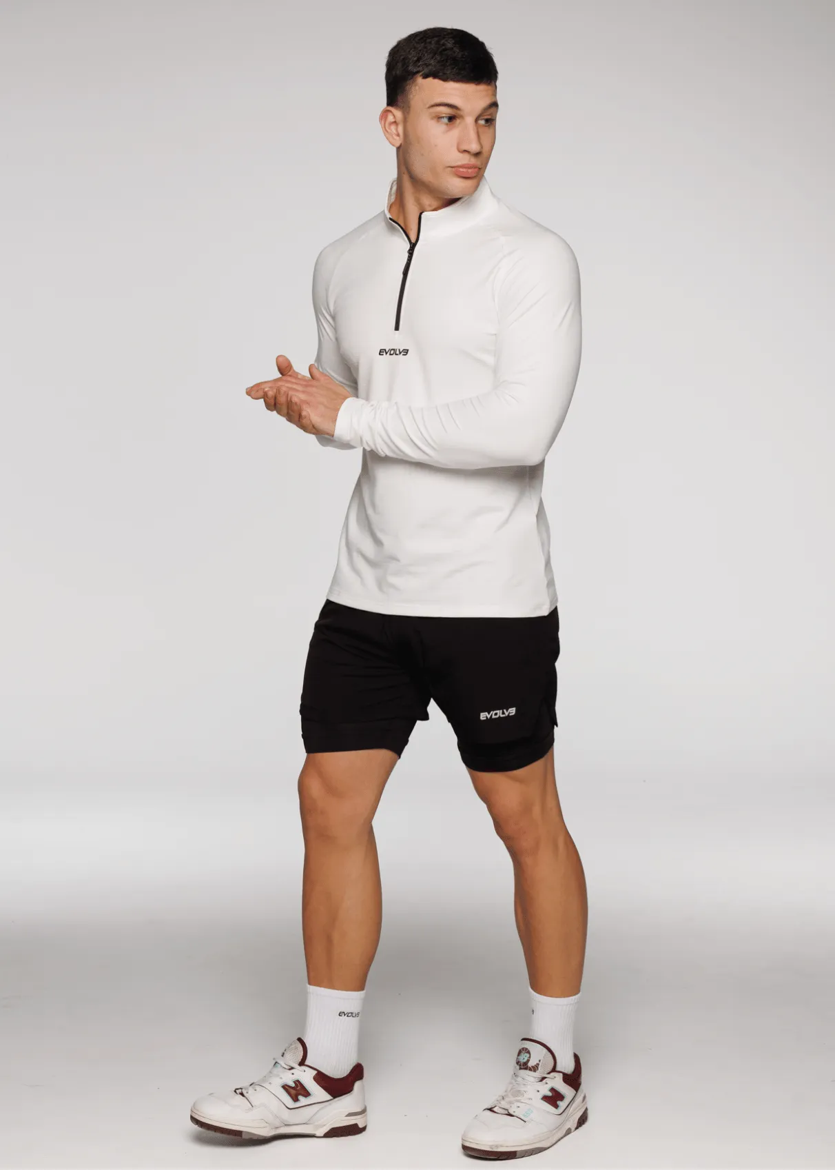 Limitless ¼ Zip Jacket - White