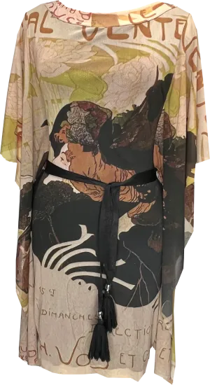 LINED DRESS W/SIDE PANELS