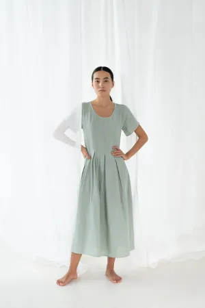 Linen Selah Dress-Sage Green