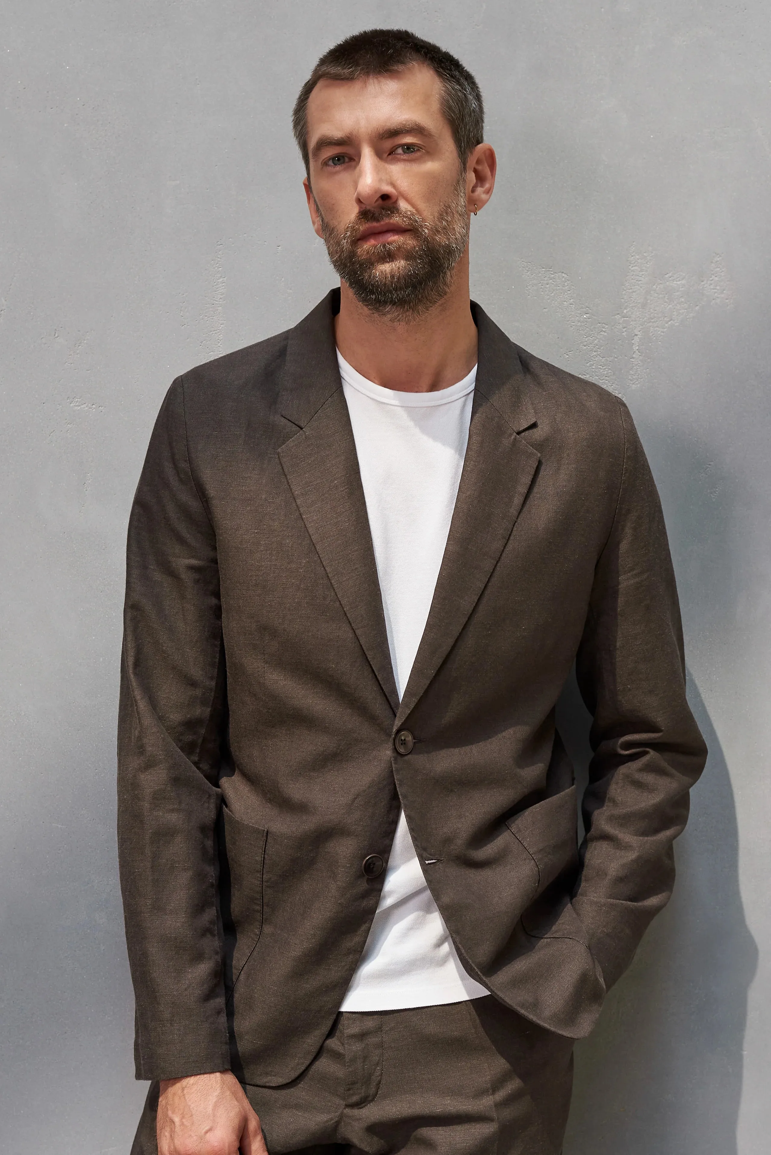 Linen Summer Blazer enver in linen coffee