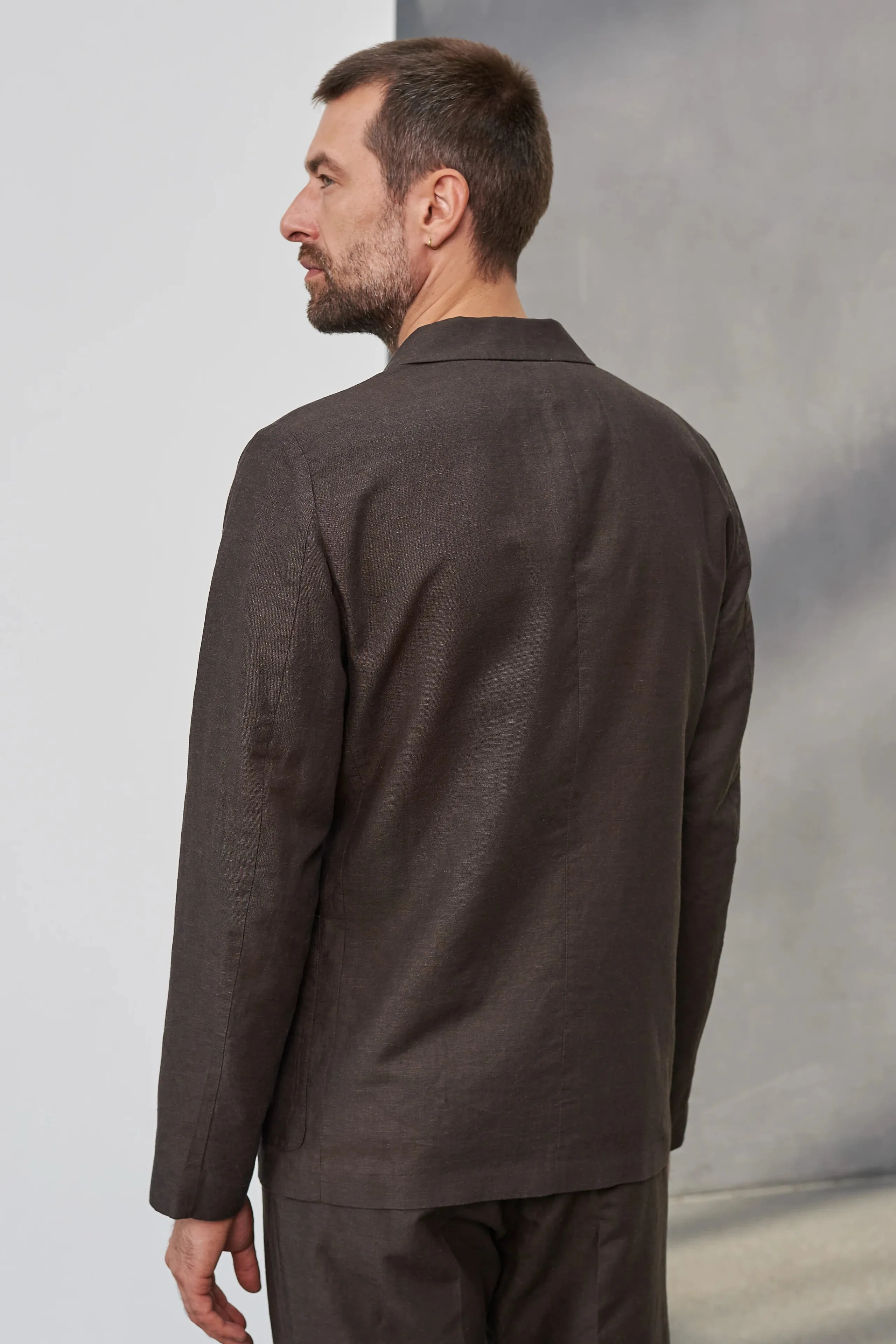 Linen Summer Blazer enver in linen coffee
