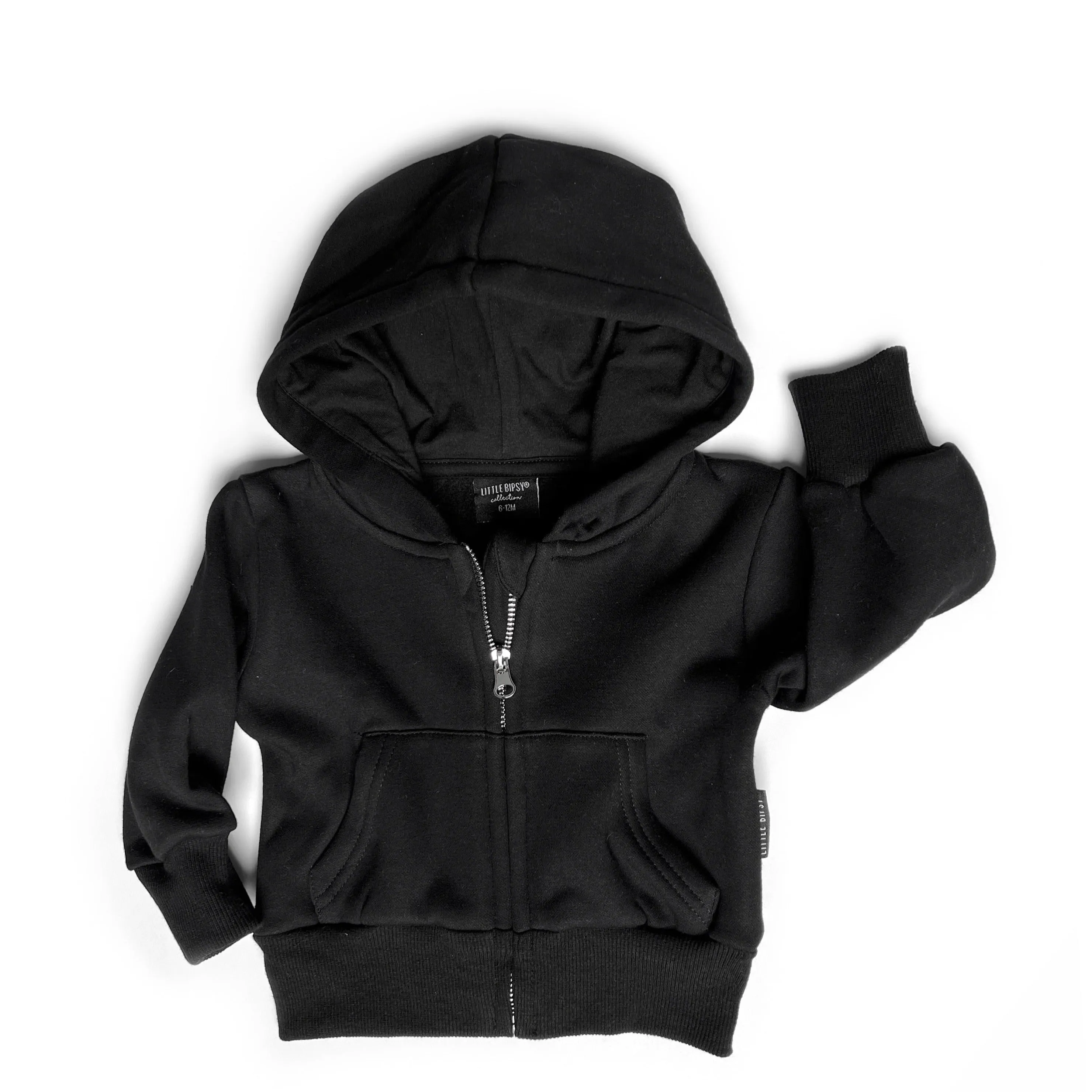 Little Bipsy Classic Zip Hoodie - Black
