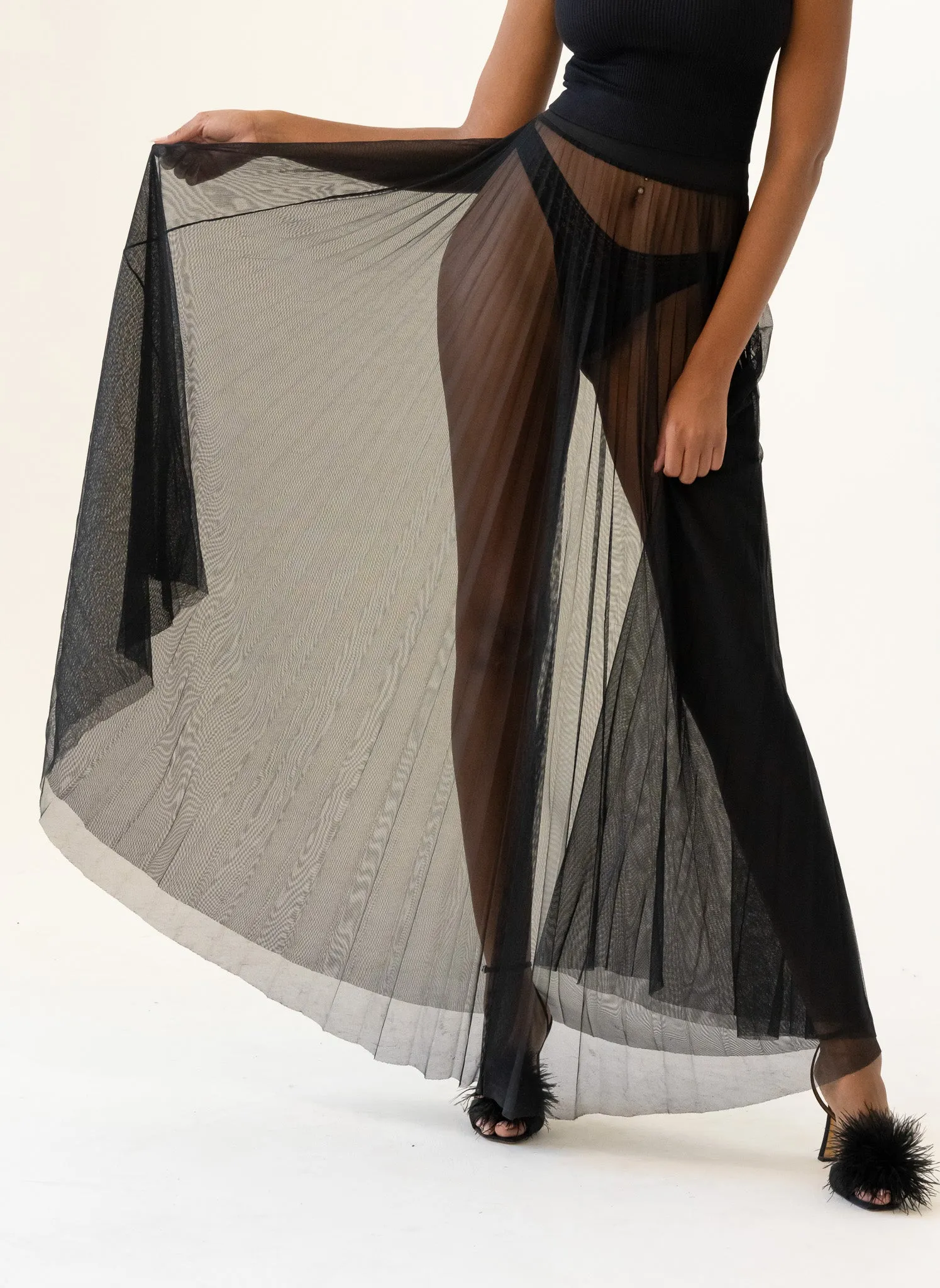 Long Mesh Skirt