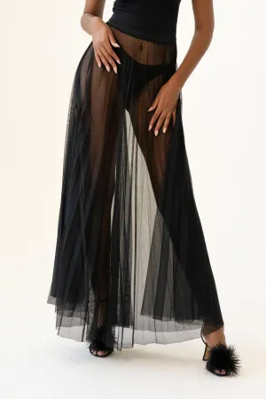 Long Mesh Skirt