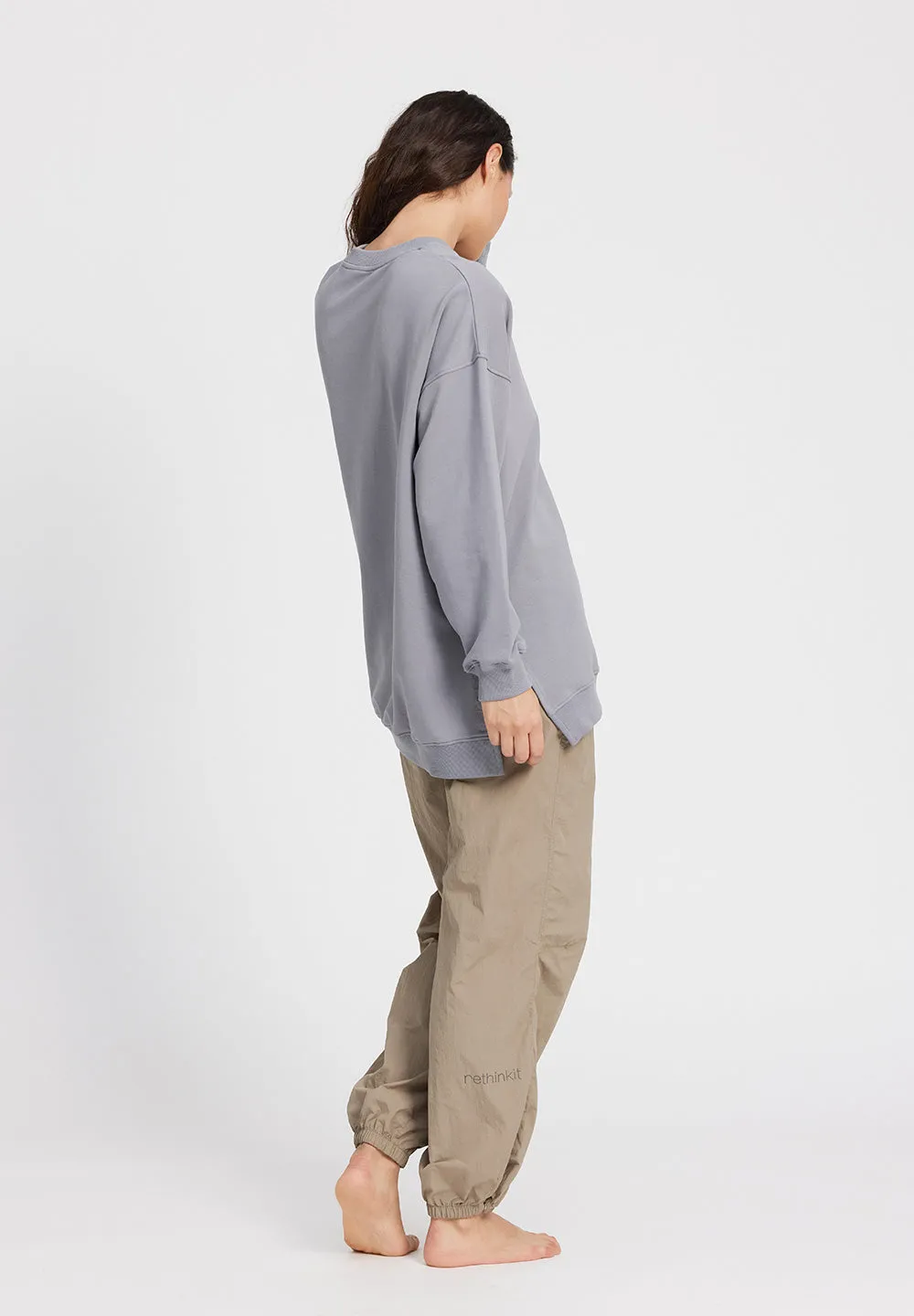 Long oversized sweat Ivalo - twillight blue