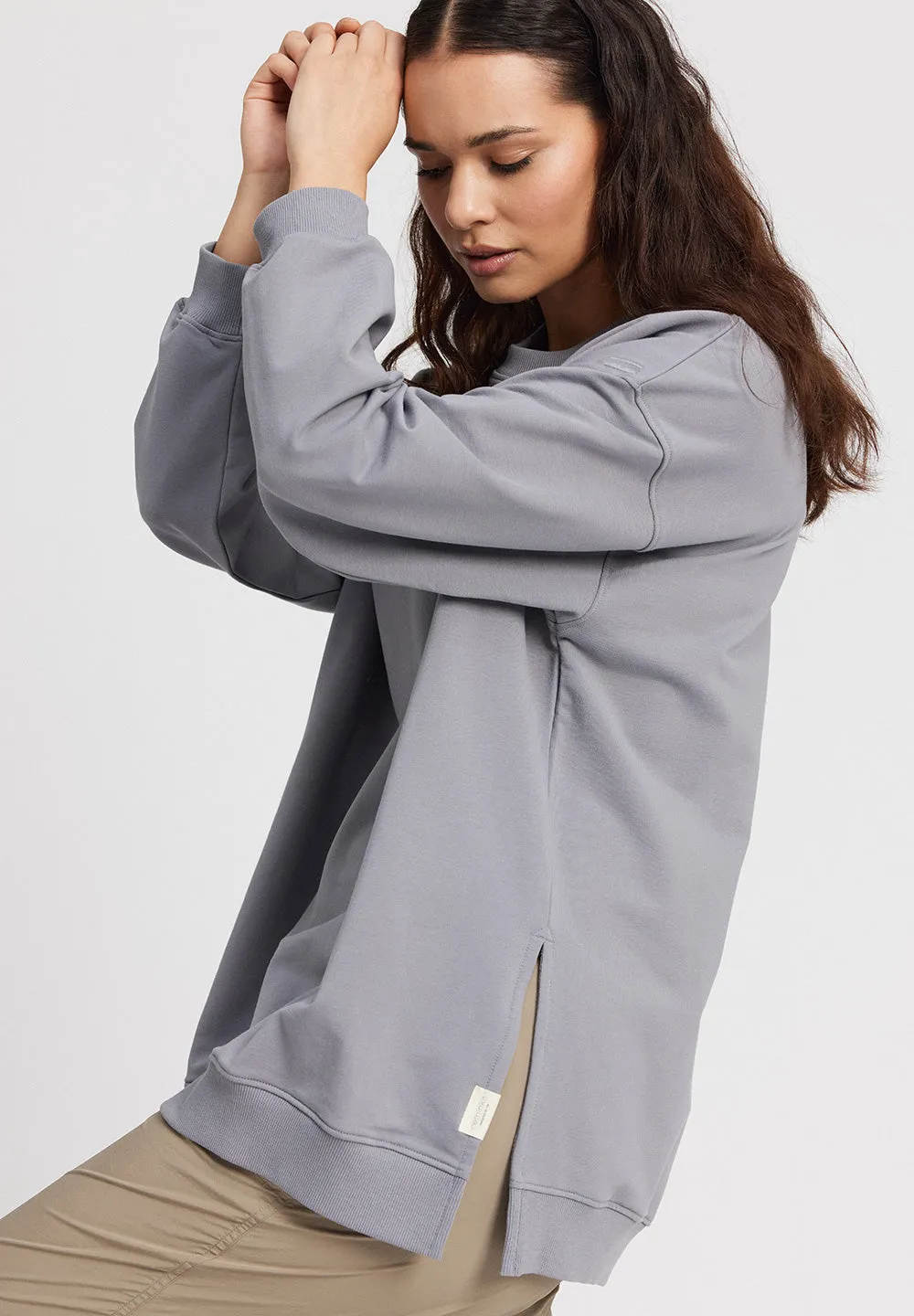 Long oversized sweat Ivalo - twillight blue