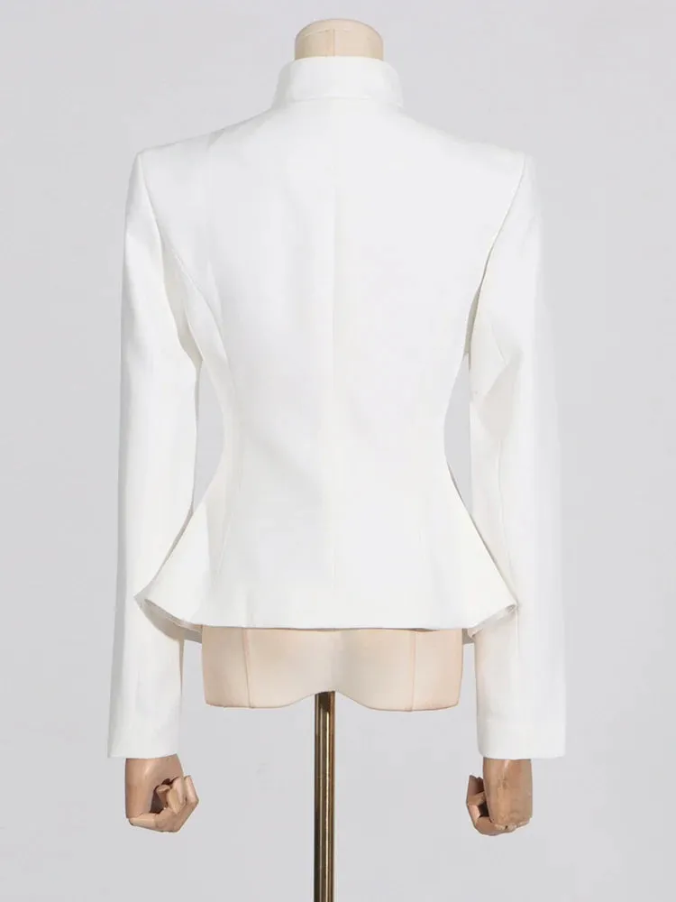 Long Sleeve Spliced Button Minimalist Two Piece Set