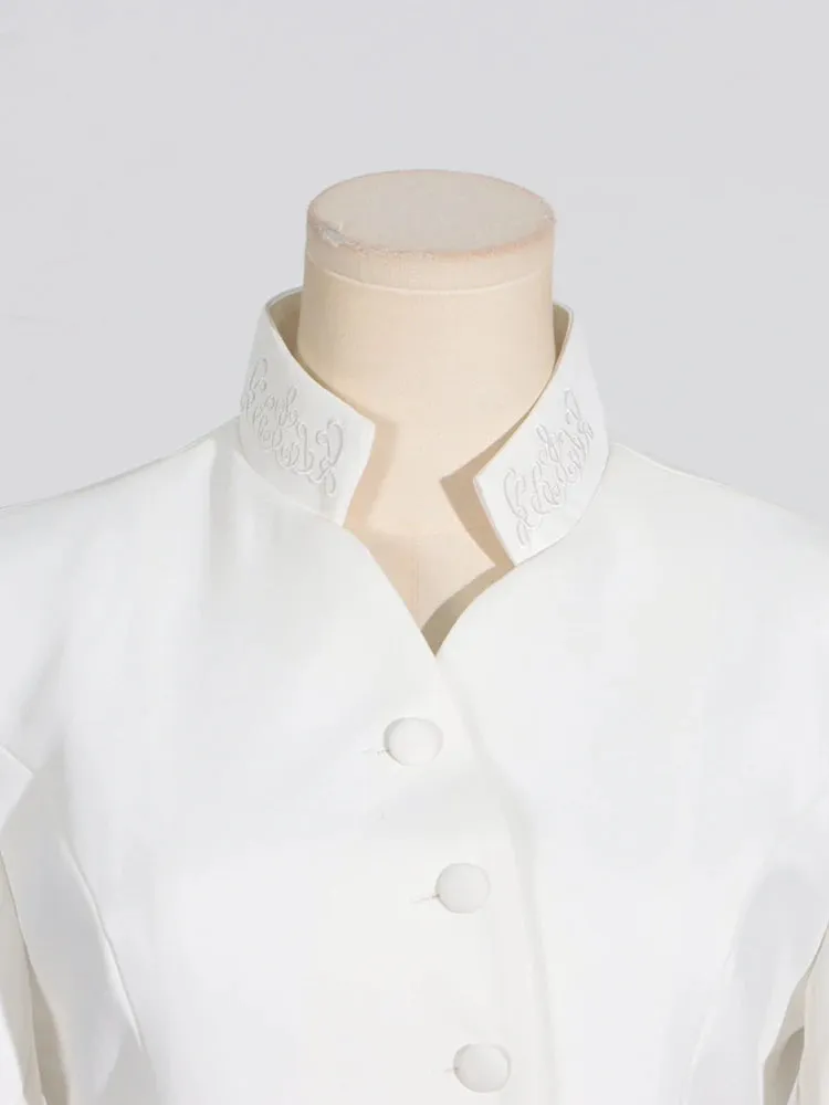 Long Sleeve Spliced Button Minimalist Two Piece Set
