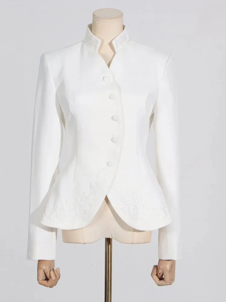 Long Sleeve Spliced Button Minimalist Two Piece Set