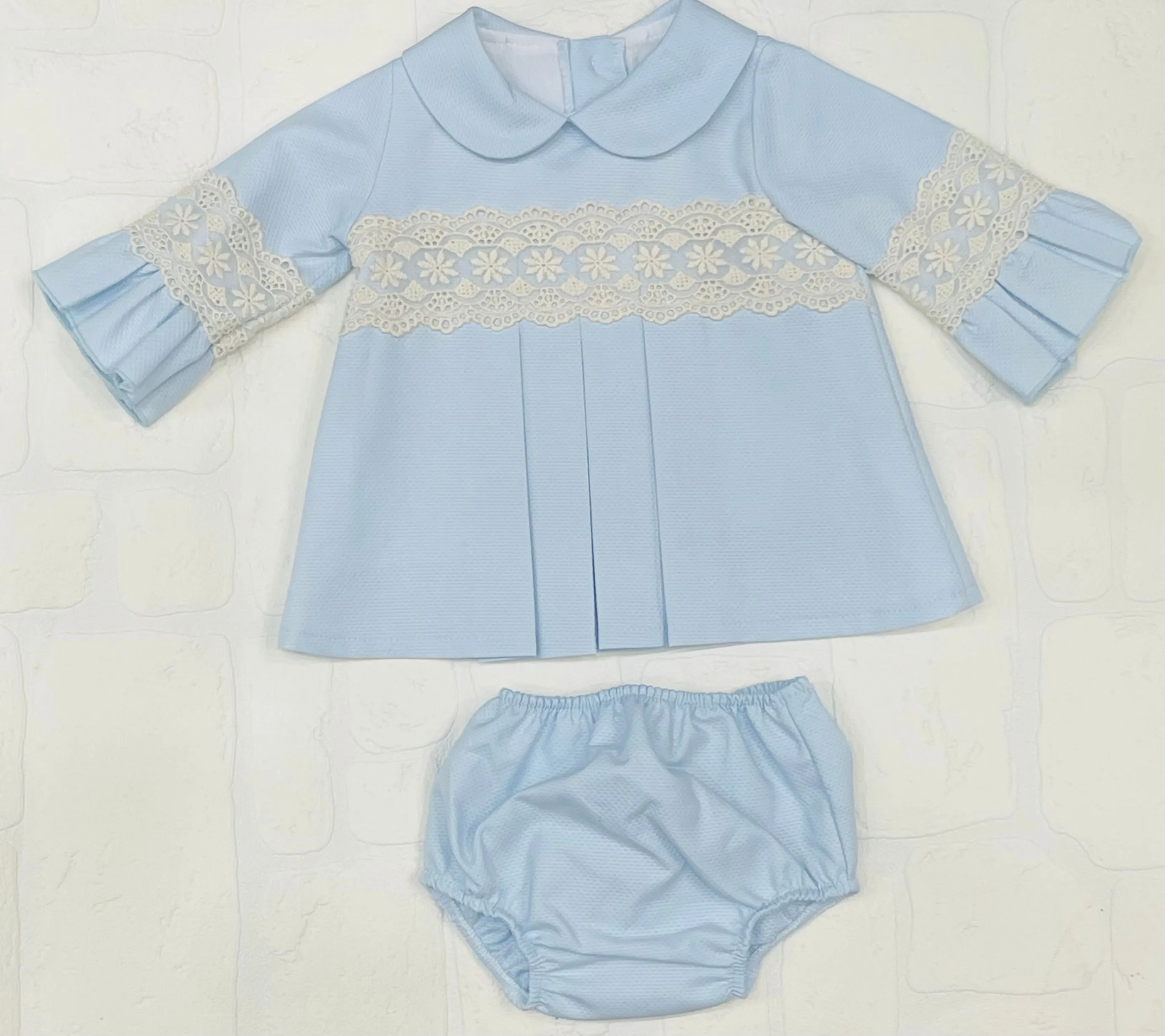 Lor Miral Girls Blue Dress Set