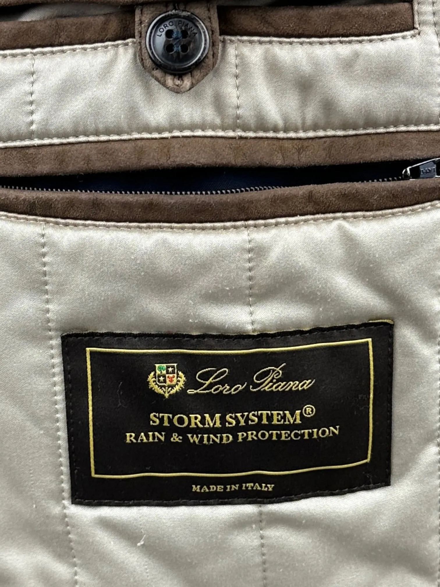 Loro Piana Navy Storm System Car Coat