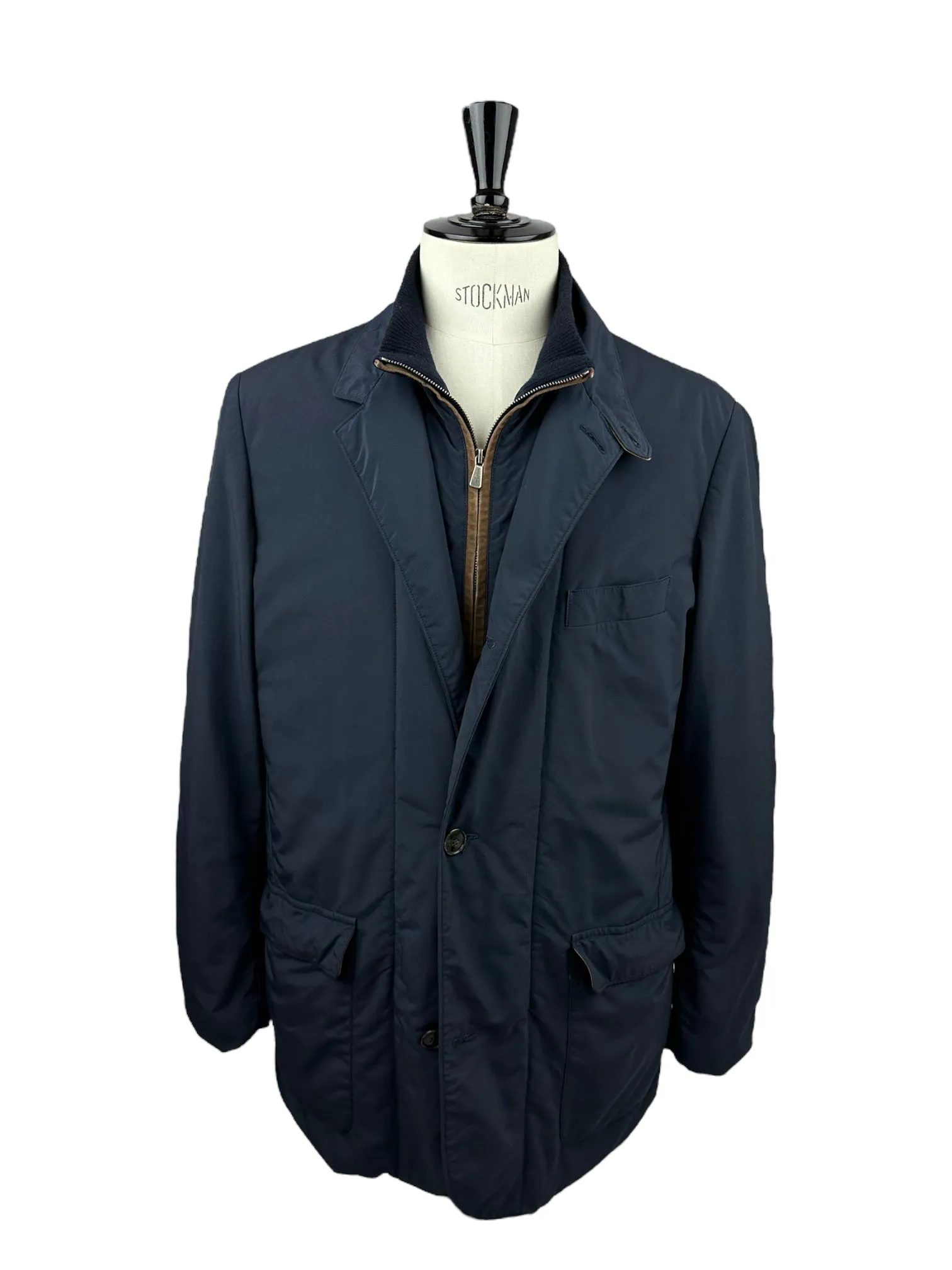 Loro Piana Navy Storm System Car Coat