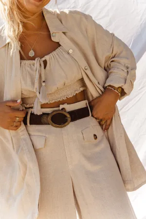 Lotus Oversized Shirt - Sand