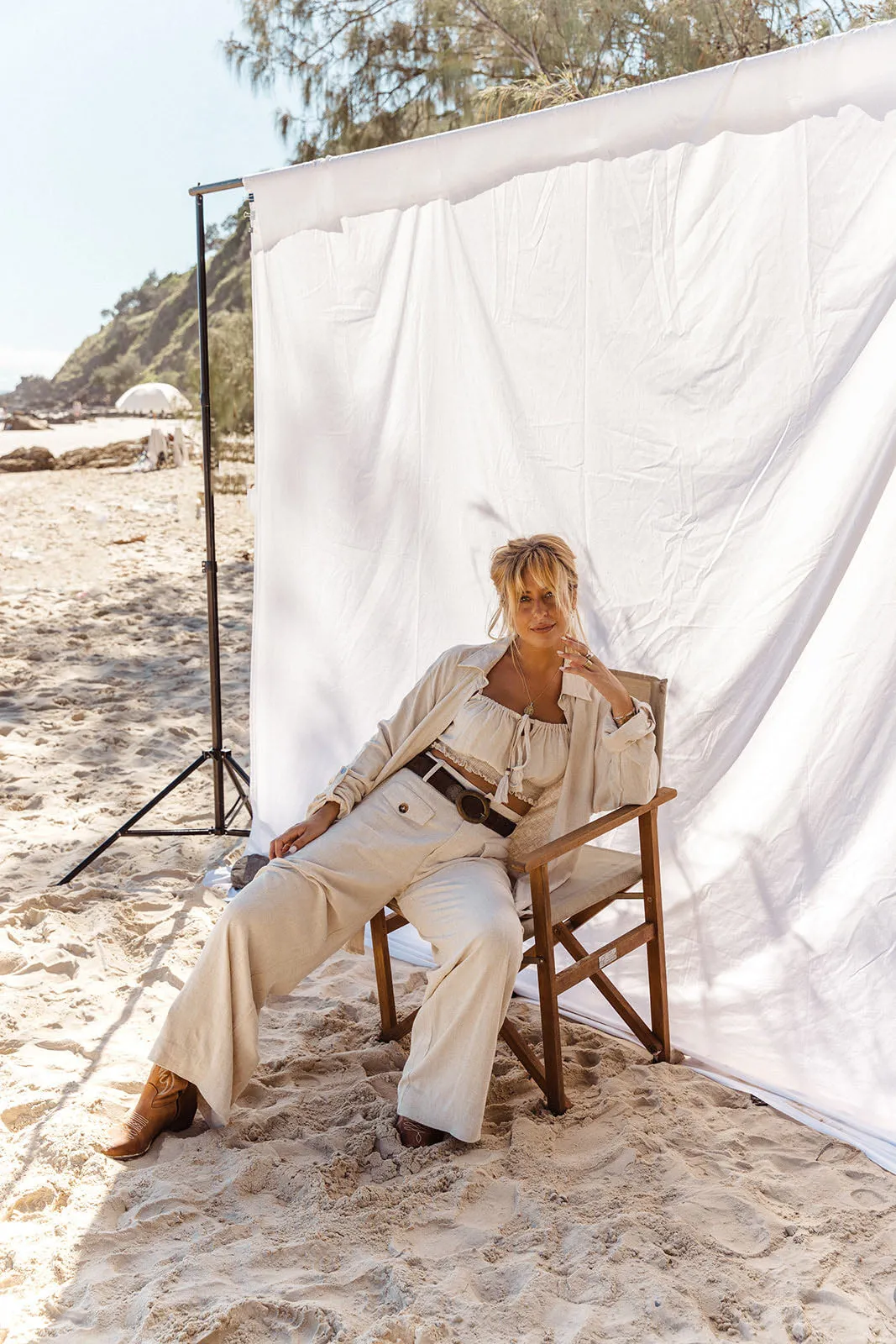 Lotus Oversized Shirt - Sand