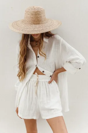 Lotus Oversized Shirt - White