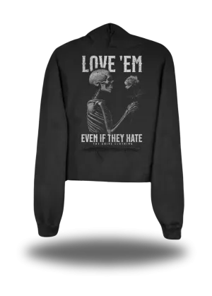 LOVE EM CROP HOODIE