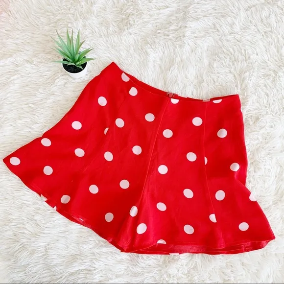 LPA red polka dot flowy shorts