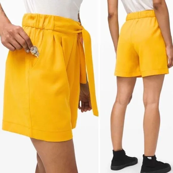 Lululemon Noir Short 5.5&quot; Honeycomb Quick Dry Wrinkle Free TW7AYBS Women 8