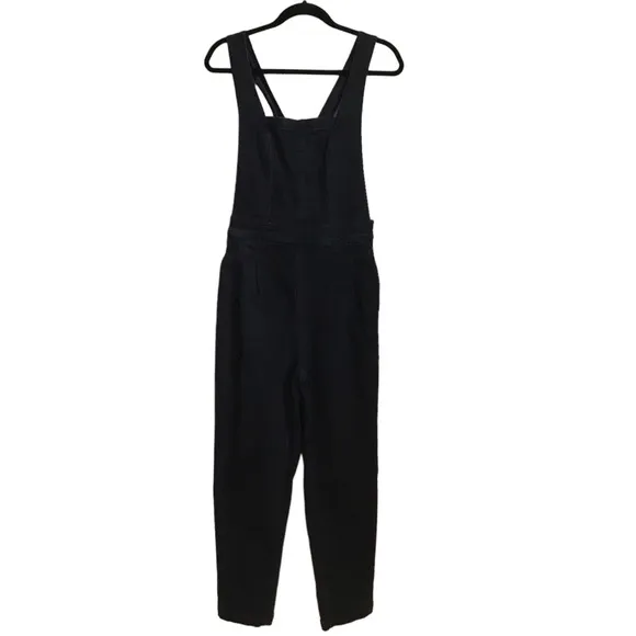 Madewell Black Tapered Overalls Clybourn