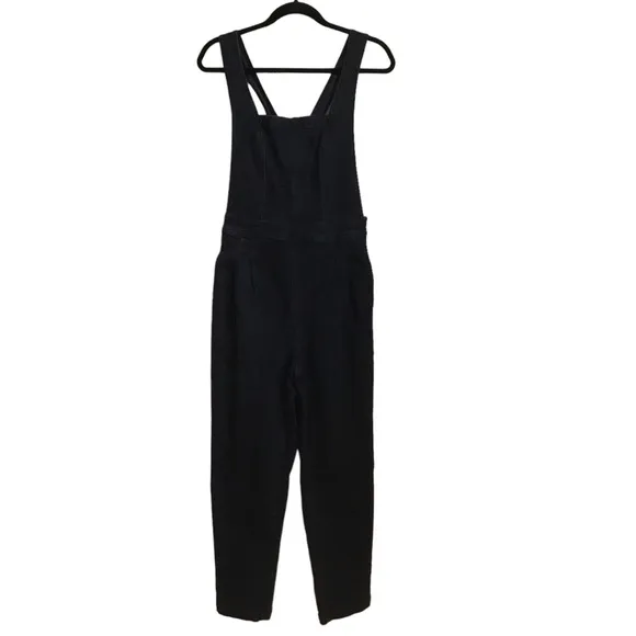 Madewell Black Tapered Overalls Clybourn