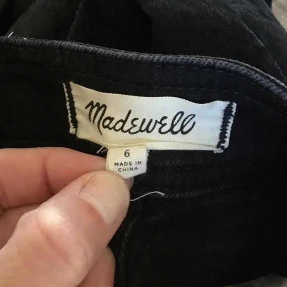 Madewell Black Tapered Overalls Clybourn