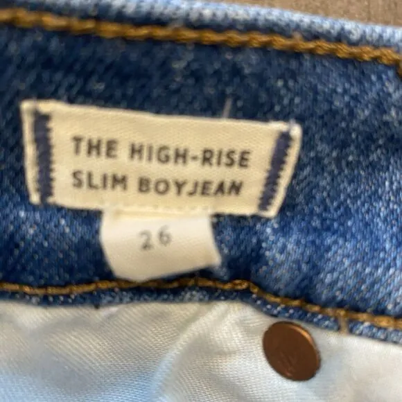 Madewell The High Rise Slim Boyjean Jeans Womens Blue Size 26