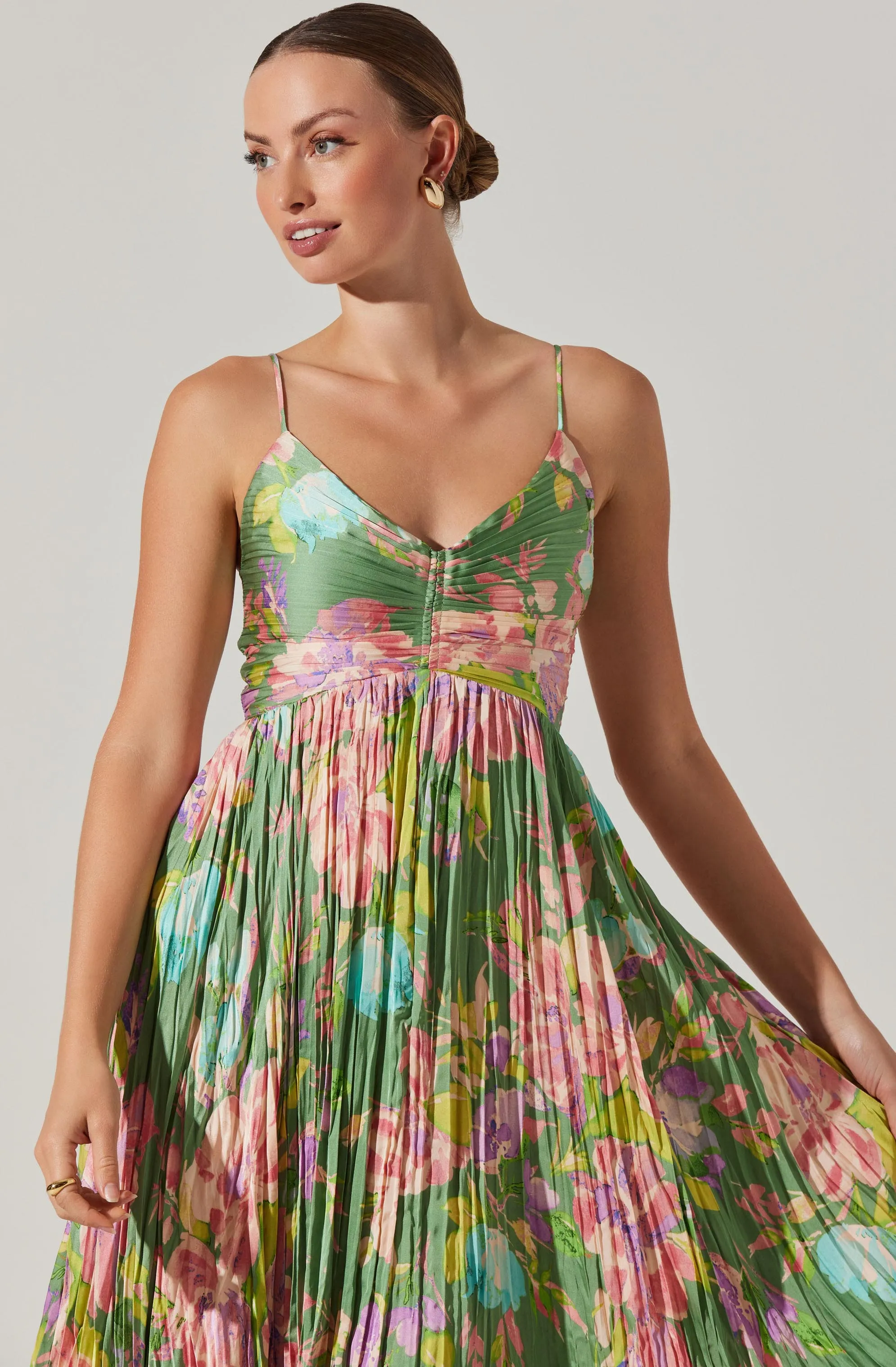 Maeve Pleated Midi Dress