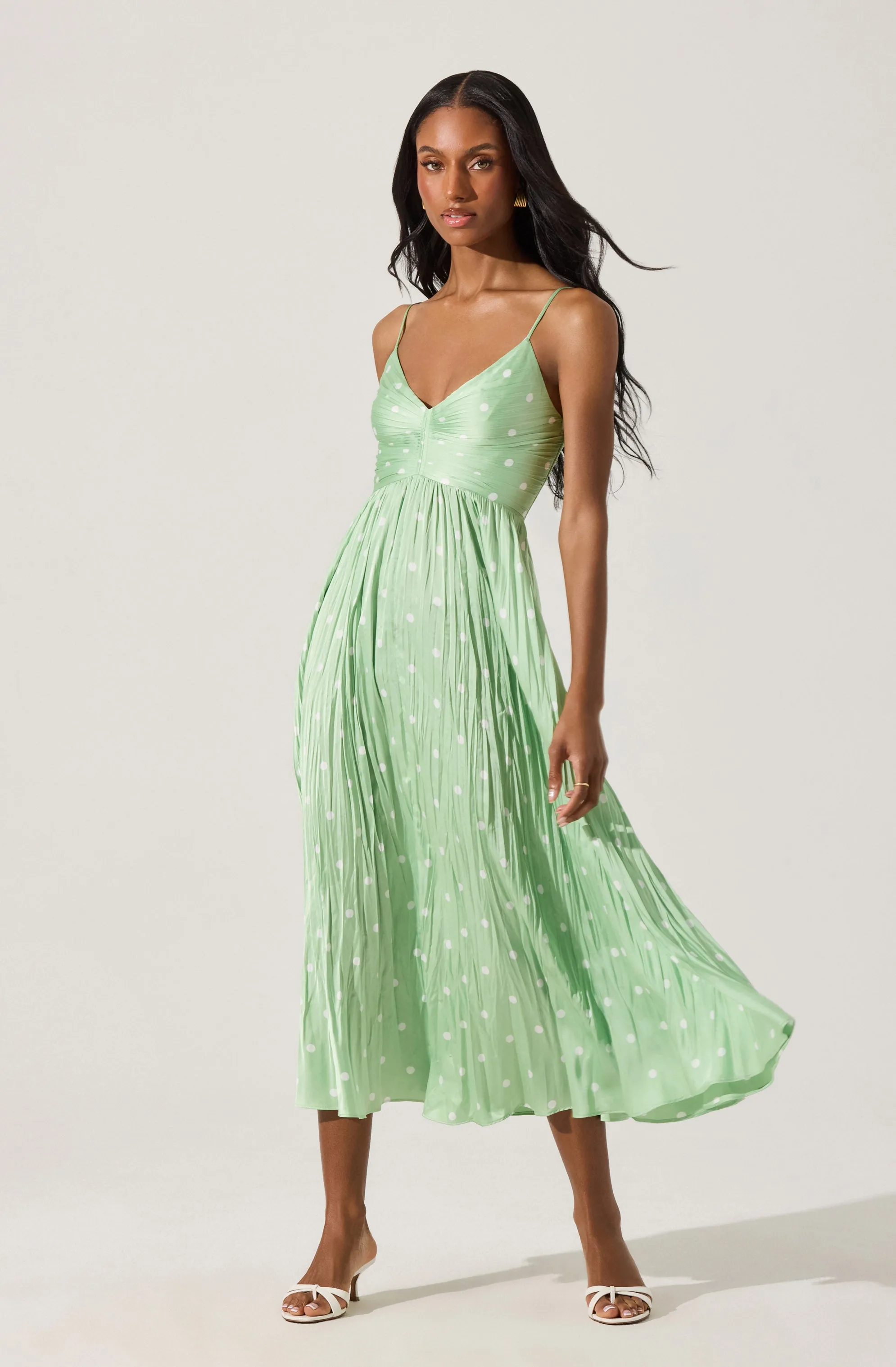 Maeve Pleated Midi Dress