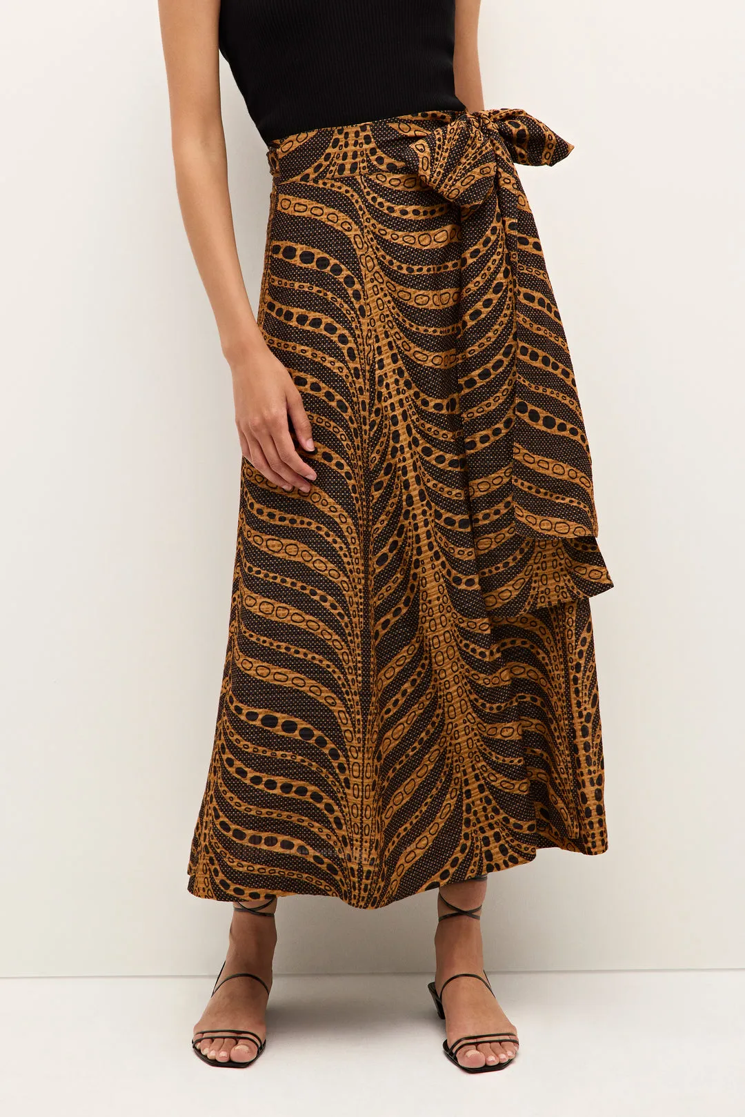 Marie Oliver Estine Wrap Skirt in Tigris
