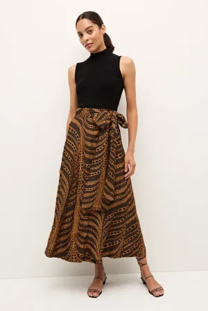 Marie Oliver Estine Wrap Skirt in Tigris