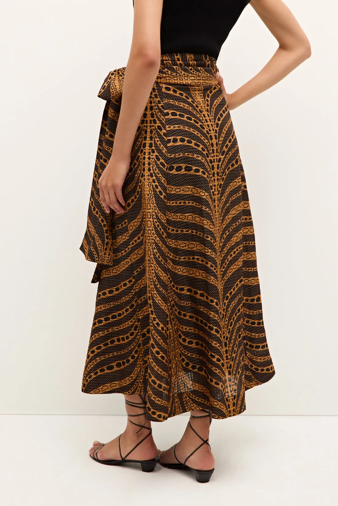 Marie Oliver Estine Wrap Skirt in Tigris