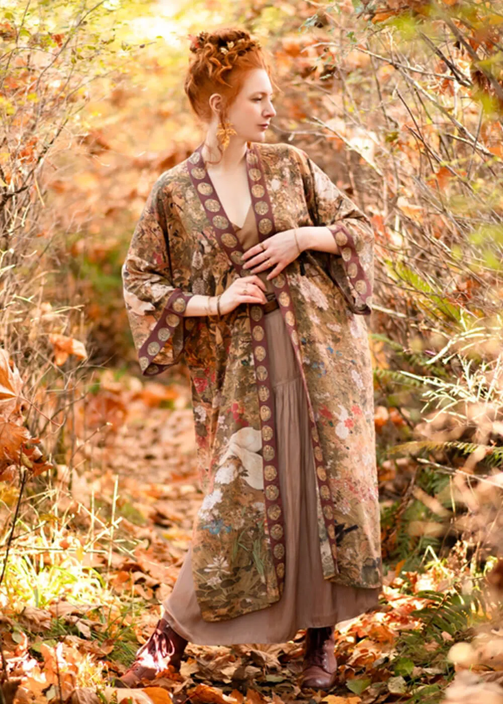Market Of Stars Dreamweaver Art Nouveau Mucha Kimono Multicolour