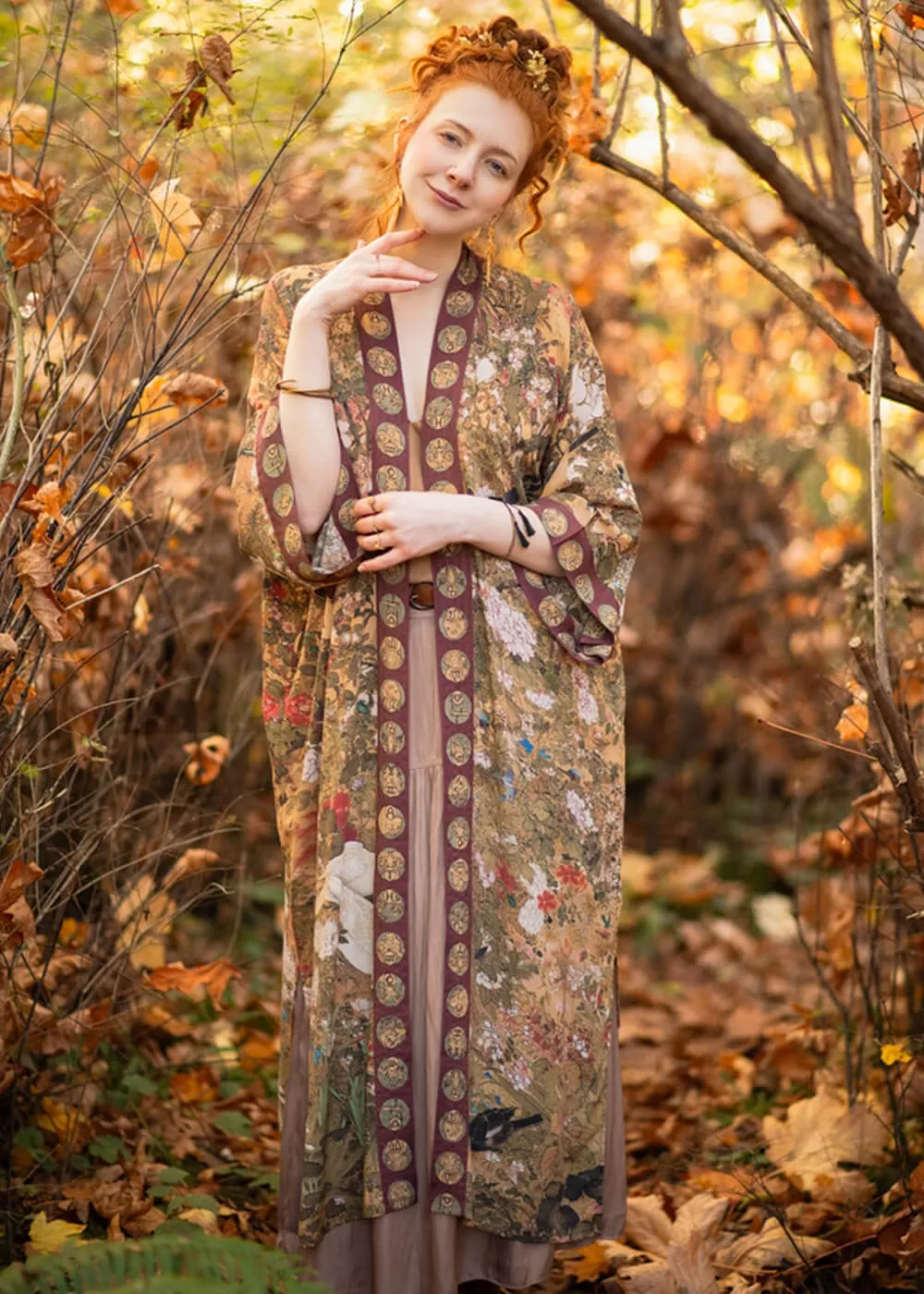 Market Of Stars Dreamweaver Art Nouveau Mucha Kimono Multicolour