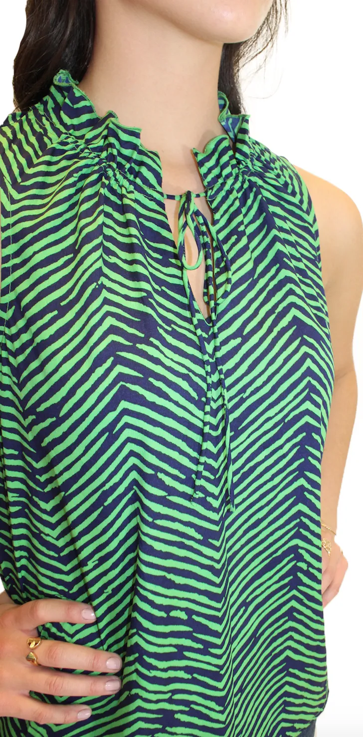 Mary Tank - Green Print