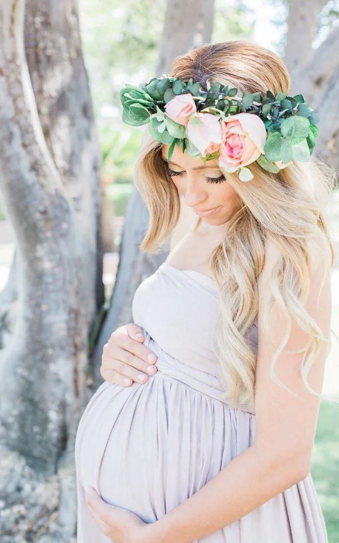 Maternity Gown Long Infinity Maternity The Wrap Babydoll Dress-106495
