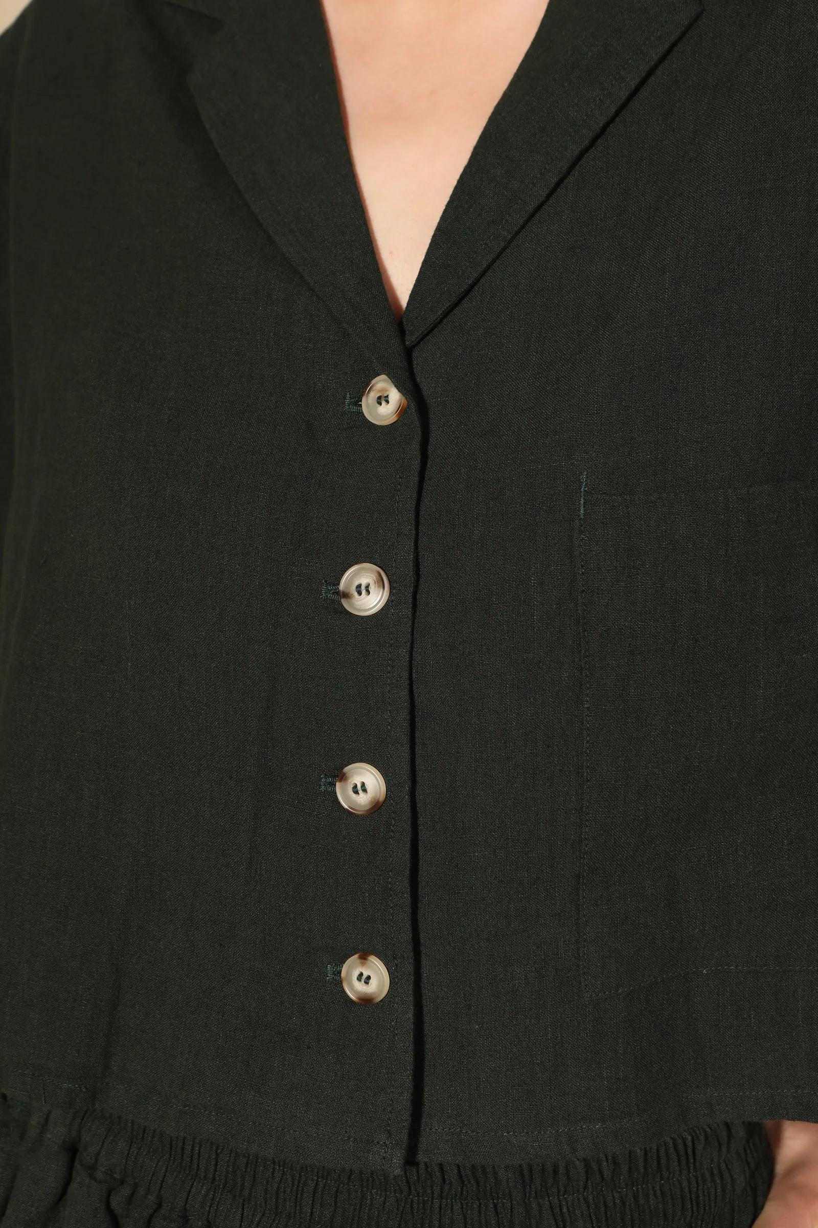 Maxim Linen Shirt Forest Green