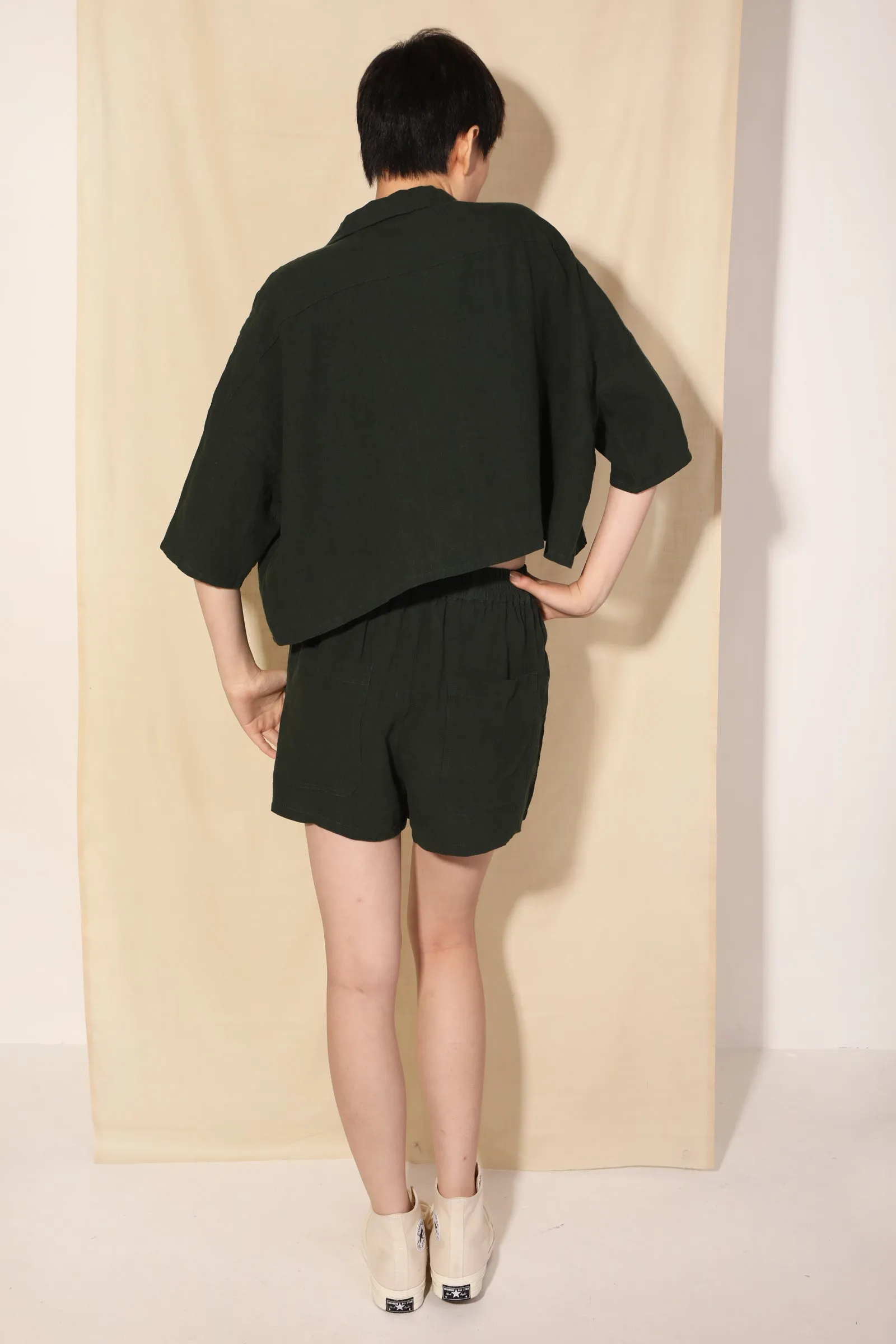 Maxim Linen Shirt Forest Green