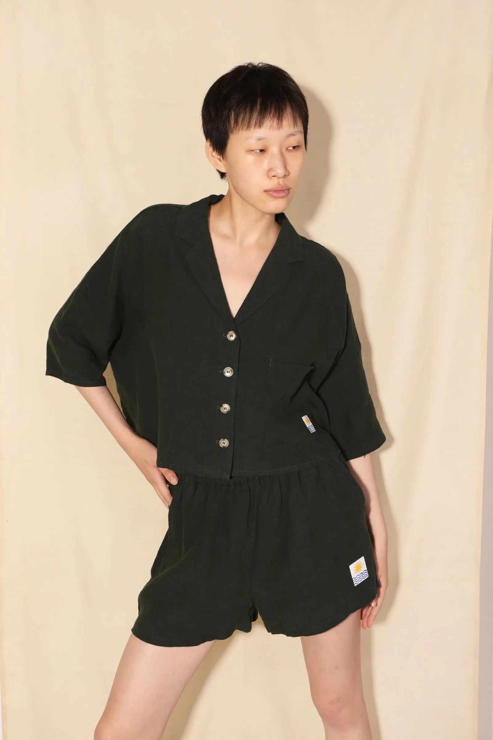 Maxim Linen Shirt Forest Green
