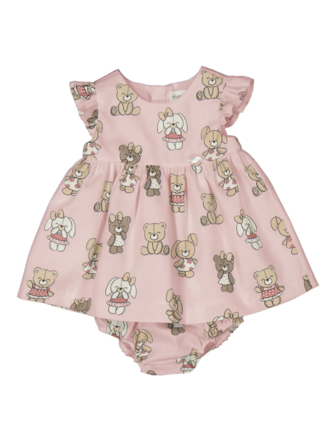 Mayoral Baby Girl Bear Dress With Bloomers - 2 Colours