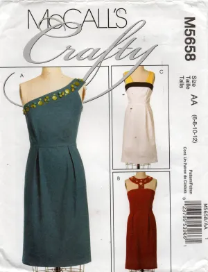 McCall's 5658 Womens Evening Dress with Jewel Trim Out Of Print Sewing Pattern Sizes 6 - 12 UNCUT Factory Folded